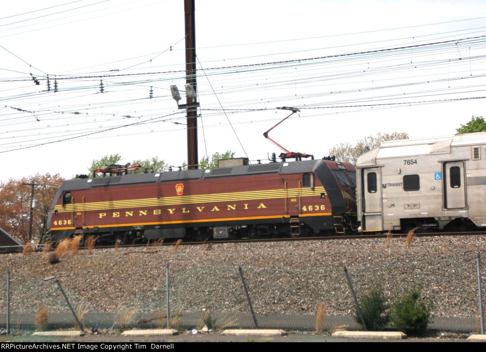 NJT 4636 heads west to the yard.
